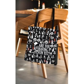 TSOTMO Clown Merch Killer Tote Bag Gift for Horror Movie Lovers Clown Fans Gift Spooky Killers Gifts (FUN YET)