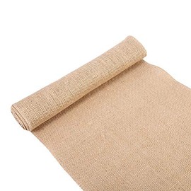 Camino de Mesa de Yute, arpillera Natural, 30 cm x 2 m, Tira de Tela rústica de arpillera para decoración de Mesa de Bodas, Fiestas y Navidad, Manualidades DIY