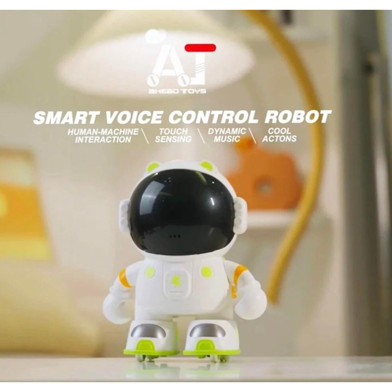 Astronaut Interactive Robot Toy with Voice Control, LED Display, Touch