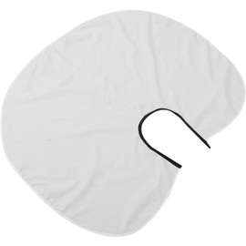 Cabilock Capa de Peluquería para Salón Blanco de Poliéster Corta y Hogar Ligera y Fácil de Limpiar, Diseño Ajustable, Protege el Cuello