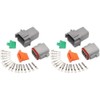 2pc 8 Pin Fits Deutsch Dt Series Multi Plug Waterproof