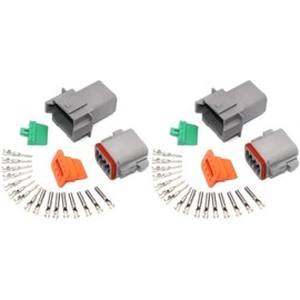 2pc 8 Pin Fits Deutsch Dt Series Multi Plug Waterproof Connector Kit