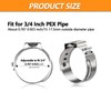 50 Pack 3/4 Inch PEX Cinch Clamps - Stainless Steel