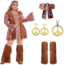cuteDIY 70s Outfit, Women's Hippie Dress, Hippy Costume, Party Outfit, 70s