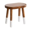 JOLLYMER Dip-Dyed Teak Stool Solid Wood Indoor Outdoor Shower/Bath/Spa Handmake