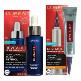 L'oreal Suero Retinol 0.3% + Concentrado Vit. C 10% 2x30ml Todo Tipo De Piel Día/noche