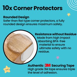 Booboo (40 Pack) Child Safety Baby Proofing Kit | x10 Door Strap Locks, x10 Corner Guards, x20 Plug Protectors | Baby Proof Your Home & Kitchen with No Trapped Fingers | No Tools Needed