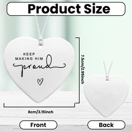 Hanging Hearts Gifts, Keep Making Him Proud,Acrylic Pendants, Memorial Gifts, Loss of Loved One Gift, Bereavement Keepsake Memorial Hug Token Gift Sympathy Gift