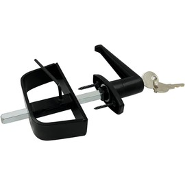 Lepoint L-Handle Lock Shed Door Latch Lock Kit with 2 Keys and 2 Screws, 5-1/2" Stem Barn Playhouse & Chicken Coop Door Lock