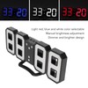 3D LED Digital Desktop Clock Dimmable Snooze Time Memory 12