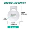 sourcing map 6pcs Plastic Cord Lock Stopper End Spring Stop