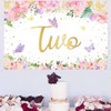 2nd Birthday Decorations for Girls Happy 2nd Birthday Backdrop Banner