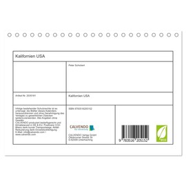 California USA (Desk Calendar 2026 DIN A5 Landscape), CALVENDO Monthly Calendar: 13 Dreamlike Travel Photos from the West of the United States. (CALVENDO Places)