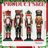 Fullhawl 4 Sheets Large Christmas Window Clings Decorations Nutcracker Soldiers