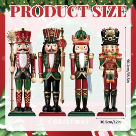 Fullhawl 4 Sheets Large Christmas Window Clings Decorations Nutcracker Soldiers Christmas Window Clings Nutcrackers Xmas Stickers for Holiday Party (Classic Eroticism)