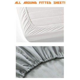 Elegant Comfort 1500 Premium Hotel Quality 1-Piece Fitted Sheet, Softest Quality Microfiber - Deep Pocket up to 16 inch, Wrinkle and Fade Resistant, Queen, Orange