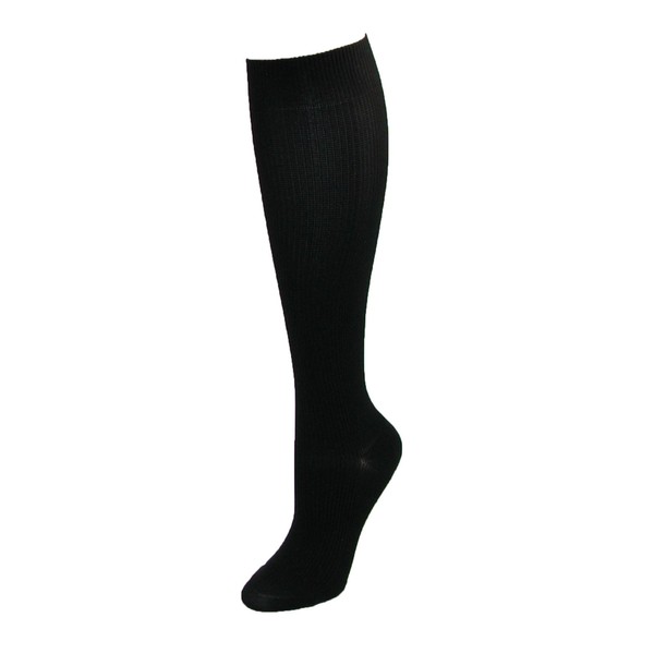 Think Medical Women's Plus Size Compression Socks Knee Highs, Black