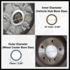 Hihaha 4pcs OD 75mm to ID 67.1mm Aluminum Alloy Car