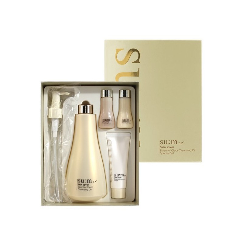 sūm37° 숨37 스킨세이버 에센셜 클리어 클렌징 오일 기획세트 SU:M37 Skin