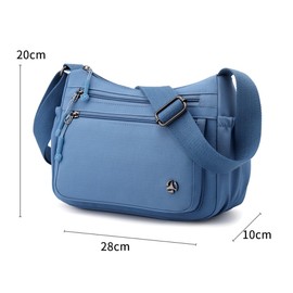 JIANLINST Women's Mini Shoulder Bag, Nylon, Waterproof, Wallet, Pochette, Cross-body, Small, Lightweight, Shoulder Bag, Multi-Layer, Large Capacity, Commuting, Travel, Pouch, sky blue