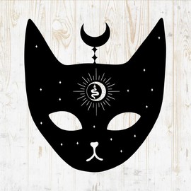 Mystical Witchy Wall Decals - Mystical Witchy Wall Stickers - Minimalist Witch Celestial Witchcraft Magic Wicca Silhouette - Car Window Tumbler Laptop Water Bottle Bedroom Room Home Decor DWSV12927