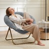 Elevon Saucer Chair Faux Fur with Soft and Thick Padded