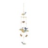 Deco 79 Ceramic Whale Handmade Ombre Windchime with Driftwood and
