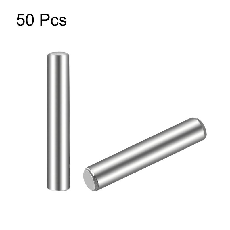 sourcing map Pack of 50 Cylinder Pins 304 Stainless Steel