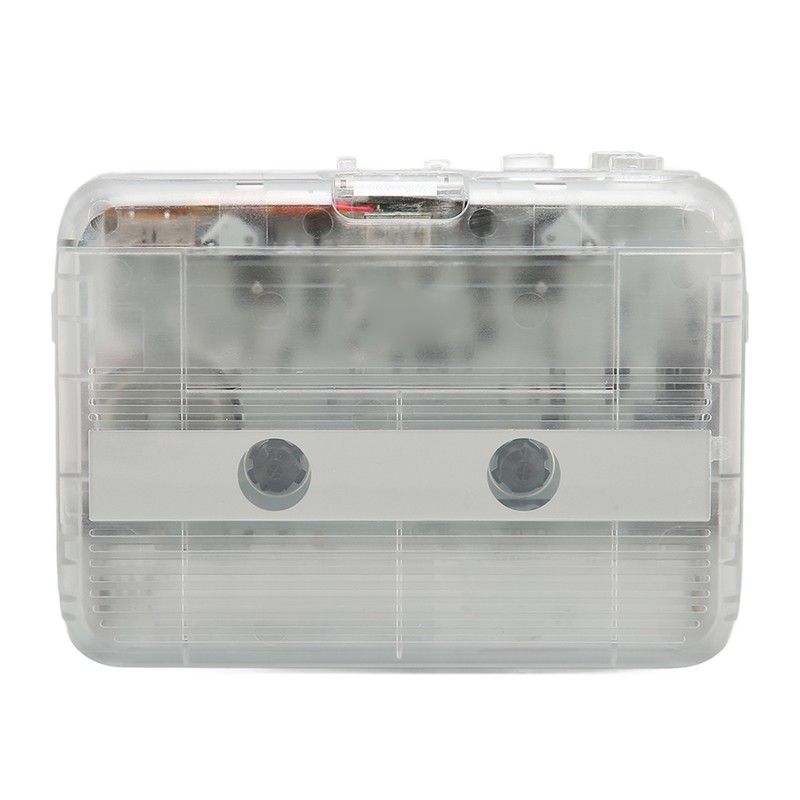 Cassette to MP3 Converter Multifunction Auto Reverse Transparent Retro Portable