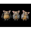 Three Wise Bat Figures - See Nothing, Hear Nothing, See