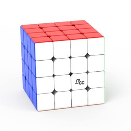 Oostifun Yongjun YJ MGC4 4 x 4 M Cube YJ MGC 4 4 x 4 x 4 Cube Puzzle MGC M with a Cube Bag and a Cube Tripod (Multi Colour)