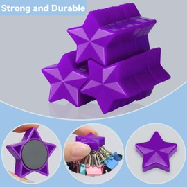 ZDZBLX Magnets for Magnetic Board, Pack of 30 Magnetic Magnets Strong Fridge Magnets Fridge Magnets Mini Magnets Small Whiteboard Magnets Strong Hold for Whiteboard Pin Board (Stars, Purple)