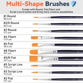 GOTIDEAL Acrylic Paint Set with Paint Brushes, 24 Colors(100ml, 3.4 oz) Outdoor Paint for Adults and Kids, Perfect for Artist, Beginner, Ideal for Wood, Canvas, Rocks, Craft Painting Supplies