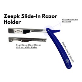 Razors For Men Shave Straight Razor Shaving Rasierer Rasurar Cuchilla Maquina RED + 10 Blades Disposable (Blue)