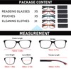 BLOEXCLU 5 Pack Reading Glasses Men Blue Light Blocking Anti