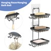 Moforoco Soap Dish Holder for Shower Wall, No Drilling, 3-tier
