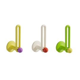 Crixalot,Colorful Drill-Free Adhesive Hooks - Multi-Purpose Plastic Hooks Holds Hats, Caps, Headbands, Wristbands | Durable Removable Organizer for Closet, Entryway, Home (3-Pack)