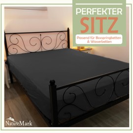 NatureMark 2 Pack Microfibre Fitted Sheet, Double Pack in Many Sizes and Colours Brand Quality Oeko-Tex Standard 100