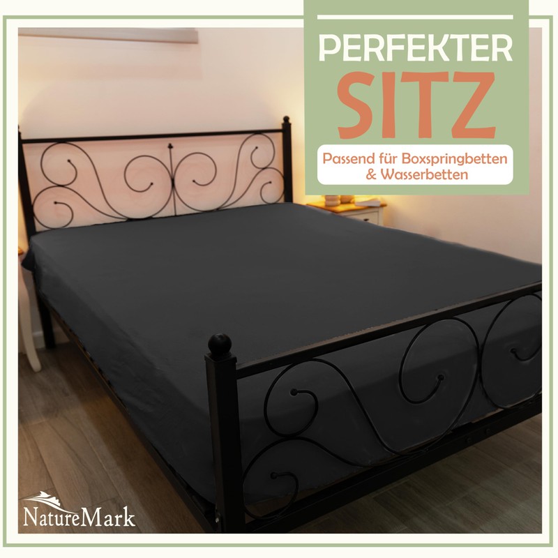 NatureMark 2 Pack Microfibre Fitted Sheet, Double Pack in Many
