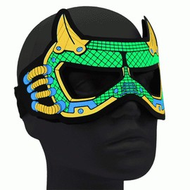 Ucult Superhero Mask Eye Mask with Luminous Effect for Carnival Raves Festival Theme Party