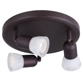 CANARM LTD. ICW356A03ORB10 James 3 Bulb Ceiling/Wall Light, Oil Rubbed Bronze