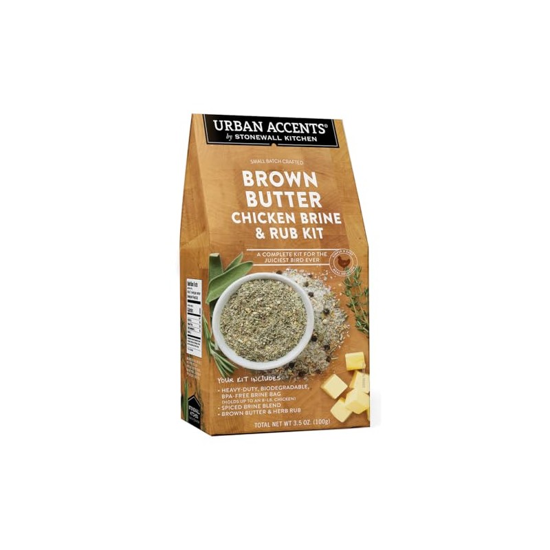 Urban Accents Brown Butter Chicken Brine & Rub Kit, 3.5