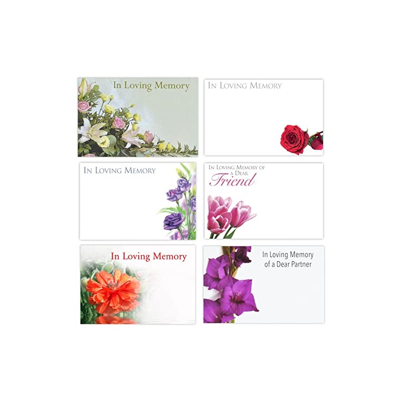 celloexpress In Loving Memory (3 Carnations) Flower Message Cards -