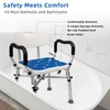 Upgrade Shower Chair for Elderly and Disabled: Non-Slip Silicon Pad