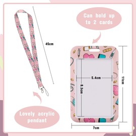 WKRTDY Badge Holder with Lanyard - Ideal for Medical Nurses, Office, School, Women and Men to Carry ID Cards and Phones