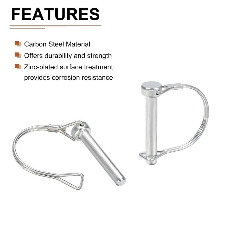 DTGN 8mm x 45mm (DxL) Axle Lock Pin for Agricultural