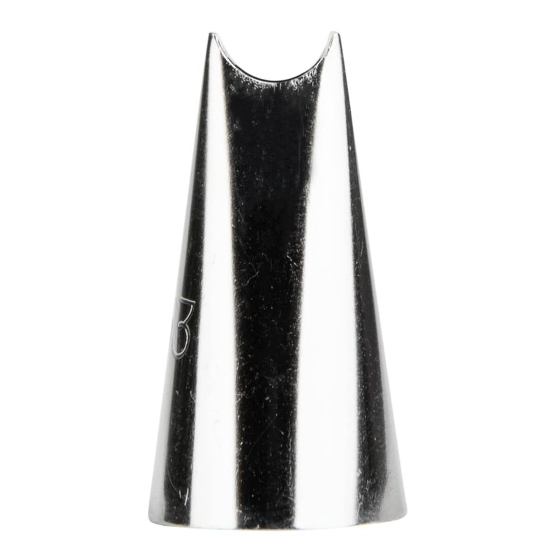 Pastry Tek Stainless Steel #353 Ruffle Piping Tip - 3/4"