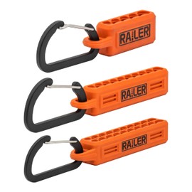 Railer Screwdriver Bit Holder Storage Organizer - 3 Pack – 5-Hole, 10- Hole and 20-Hole Bit Holder with Carabiner