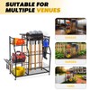 Garden Tool Organizer Rolling Cart Large Capacity Rust-Resistant Metal Tool