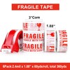 BOMEI PACK Fragile Tape - Handle with Care Packing Printing